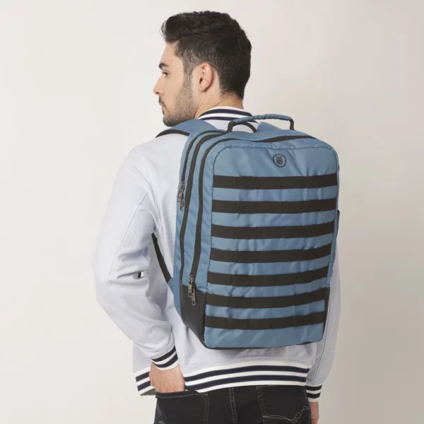 alpha 3 In 1 travel backpack with detachable slings, usb charging, blue
