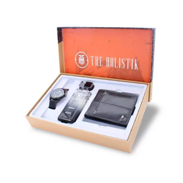 men's combo, black men's watch, men's parfum EDP, black men's wallet, genuine leather wallet,