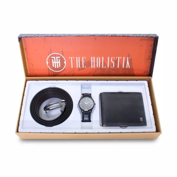 men's combo, men's formal black genuine leather belt, black men's watch, black men's genuine leather wallet