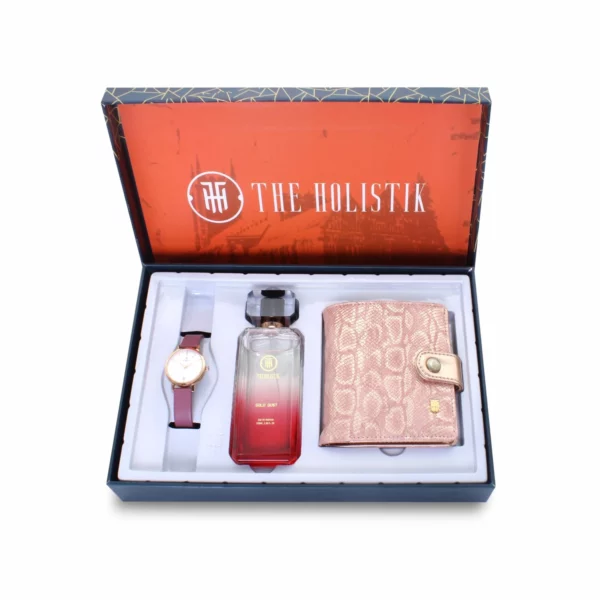 women's combo, pearl white/ deep pink, women's watch, women's parfum EDP, pink women's wallet