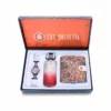 women's combo, brown women's watch, women's parfum EDP, brown women's wallet