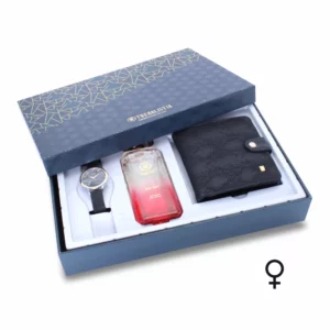 women's combo, black women's watch, women's parfum EDP, black women's wallet