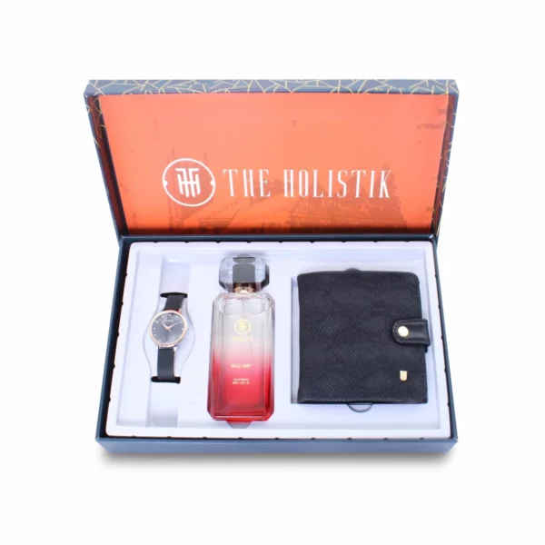 women's combo, black women's watch, women's parfum EDP, black women's wallet
