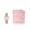 women's combo, women's watch, pink women's wallet, designer wallet, pink women's watch