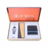 men's combo, blue men's watch, men's wayfarer sunglasses, black/blue men's wallet, genuine leather wallet