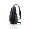 reversible backpack formal/casual look, turquoise/black