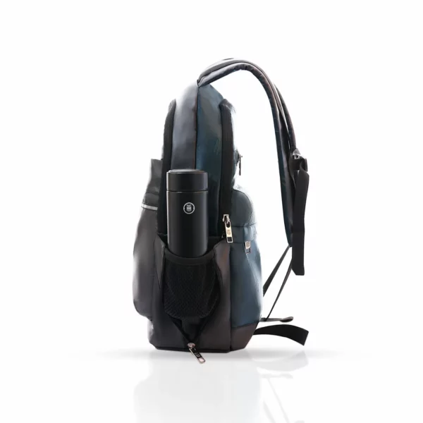 reversible backpack formal/casual look, turquoise/black