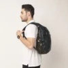 reversible backpack formal/casual look, turquoise/black