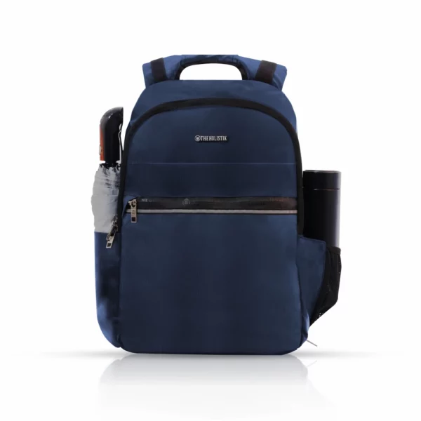 reversible backpack formal/casual look, navy blue