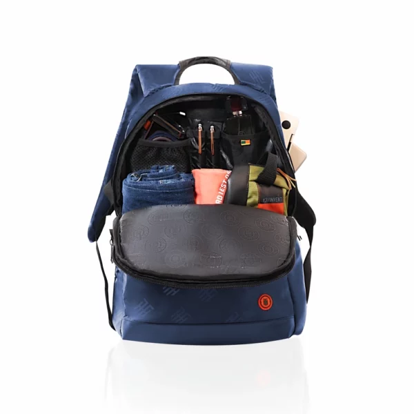 reversible backpack formal/casual look, navy blue