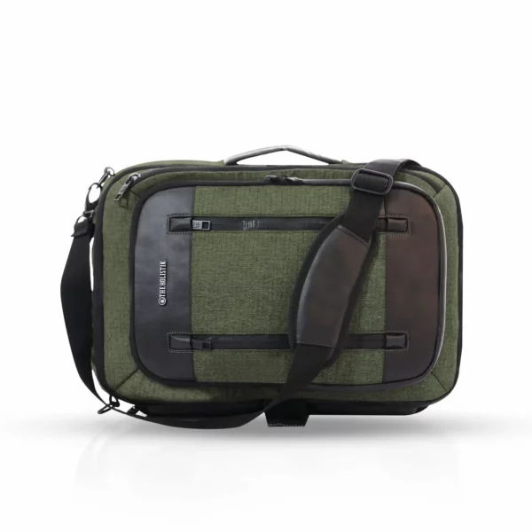 commuter backpack with apparel organizer, olive/green