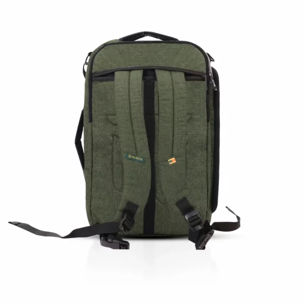 commuter backpack with apparel organizer, olive/green