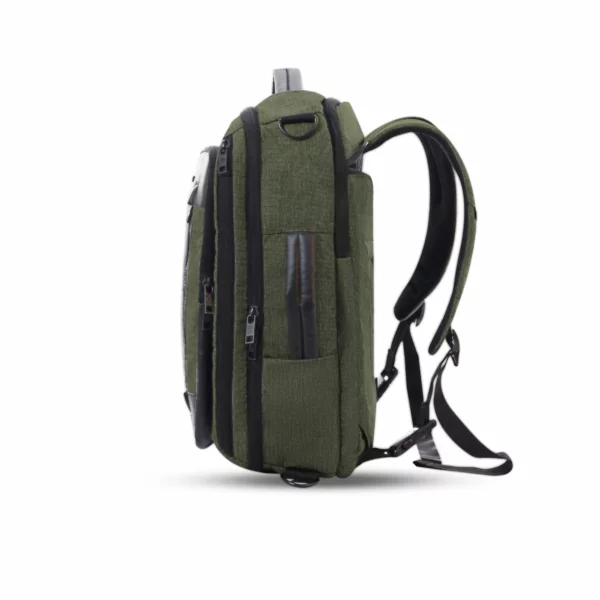 commuter backpack with apparel organizer, olive/green