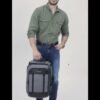commuter backpack with apparel organizer, grey