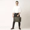 commuter backpack with apparel organizer, olive/green