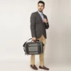 commuter backpack with apparel organizer, grey