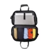 drifter smart suitcase duffel bag, usb charging port, TSA lock, split opens like suitcase, black