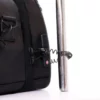 drifter smart suitcase duffel bag, usb charging port, TSA lock, split opens like suitcase, black
