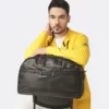 drifter smart suitcase duffel bag, usb charging port, TSA lock, split opens like suitcase, black
