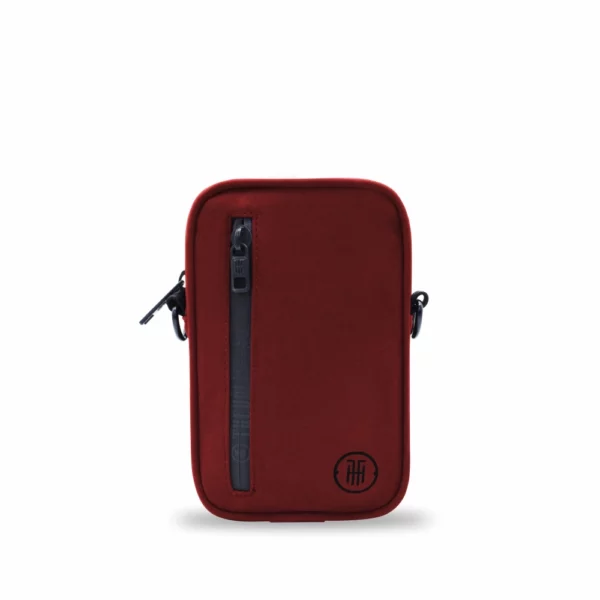 jumper travel sling bag water resistance(WR)/water proof (WP) zipper, maroon