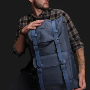 gear up casual laptop backpack, navy blue