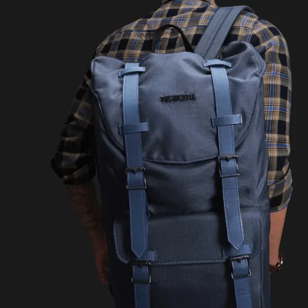 gear up casual laptop backpack, navy blue