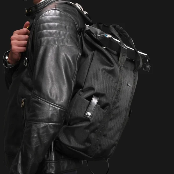 prime roll-top laptop backpack, black