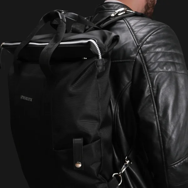 prime roll-top laptop backpack, black