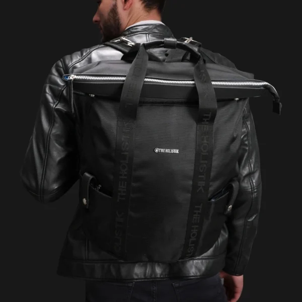 prime roll-top laptop backpack, black