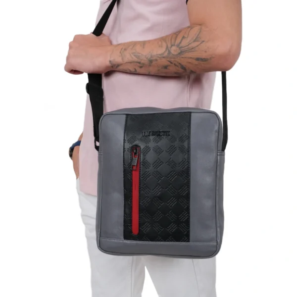 clever messenger elegant bag, grey/black