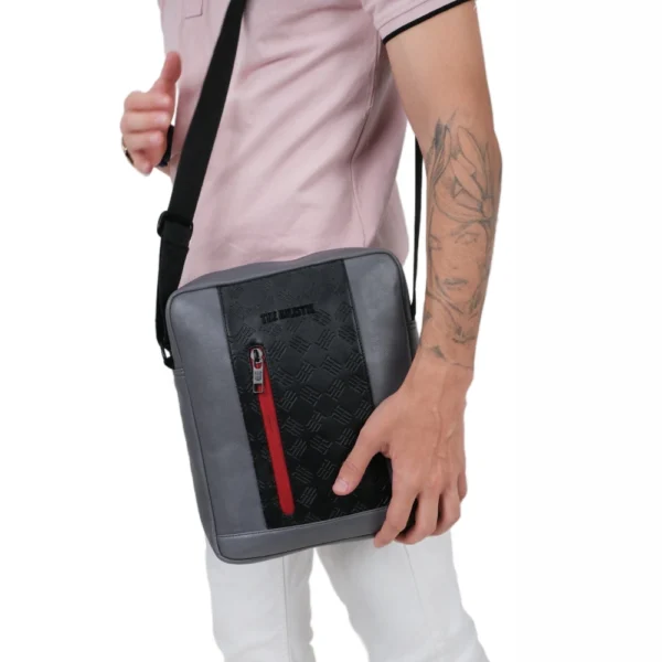 clever messenger elegant bag, grey/black